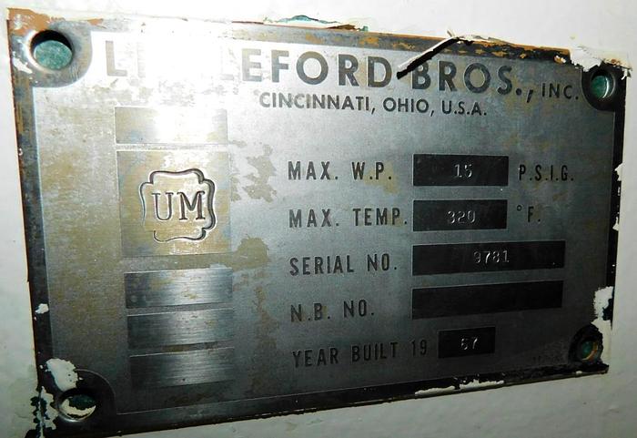 Used LITTLEFORD/LODIGE MIXER - MODEL FM 130-D - S/S - JACKETED