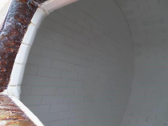 Used 5' x 42" LONG STEVECO PEBBLE MILL - ALUMINA BRICK LINED