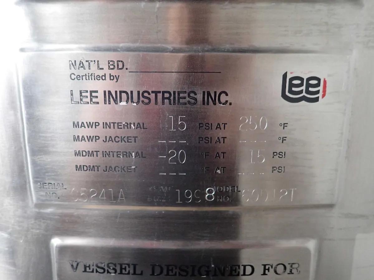 Used 60 GALLON LEE TRI-MIX TURBO SHEAR KETTLE – S/S – VACUUM – JACKETED