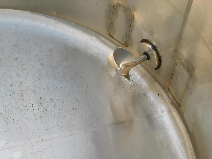 Used 1500 GALLON JLEM MOTOR OPEN TOP S/S MIXING TANK