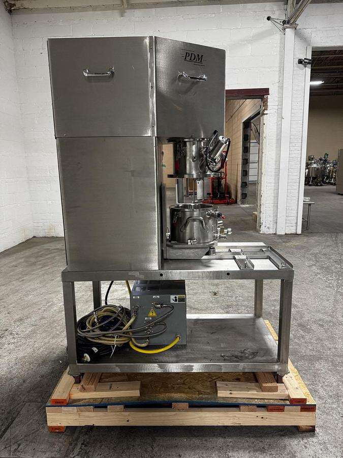 Used 2 GALLON ROSS PLANETARY DISPERSER WITH DISCHARGE RAM - 316L S/S - JACKETED