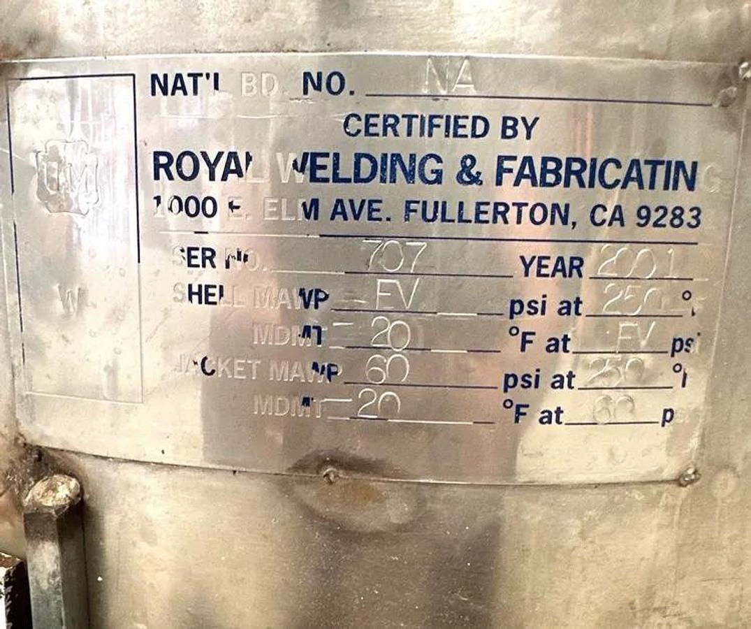 Used 10 GALLON MYERS DUAL SHAFT MIXER - S/S - VACUUM - JACKETED