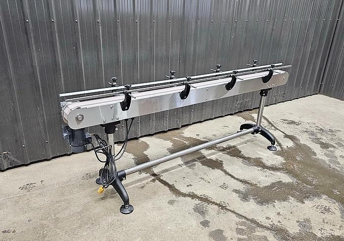 Used UNUSED 4'' WIDE X 95'' LONG BELT CONVEYOR WITH SIDE RAILS