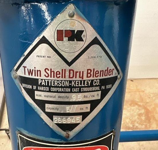 Used 5 CU.FT. PATTERSON KELLEY TWIN SHELL BLENDER S/S