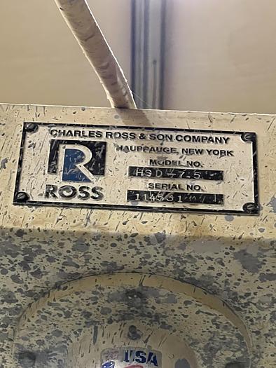 Used 7.5 HP ROSS HIGH SPEED DISPERSER