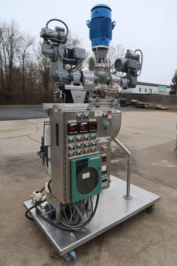Used 50 LITER (13 GAL) GREERCO TRIPLE MOTION VACUUM KETTLE - S/S - JACKETED