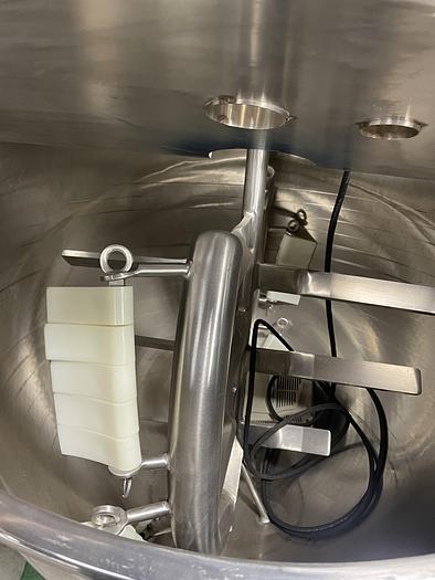 Used 100 GALLON HAMILTON SINGLE MOTION KETTLE - S/S - 90 PSI JACKET