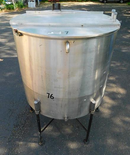 Used 1500 GALLON JLEM MOTOR OPEN TOP S/S MIXING TANK