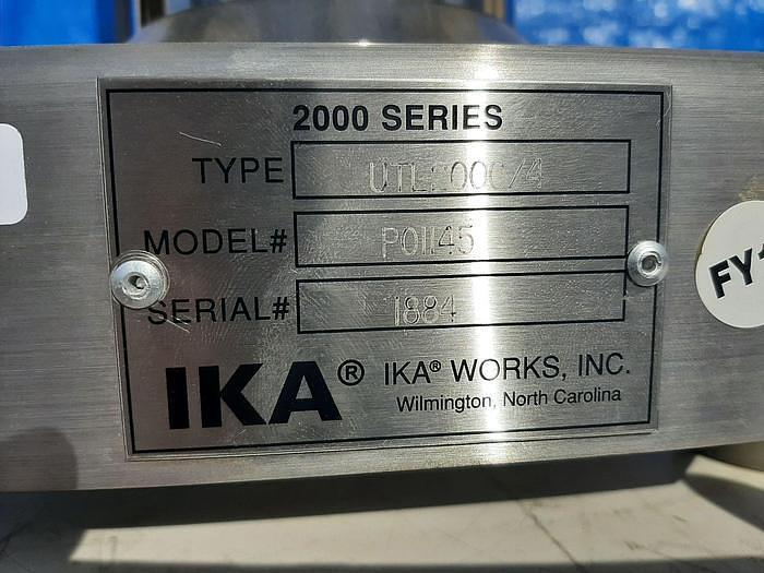 Used 2000 IKA PROCESS PILOT HOMOGINIZER EMULSIFIER