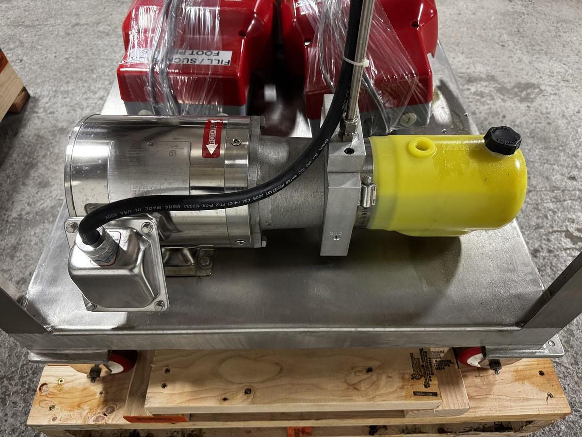 Used 2 GALLON ROSS PLANETARY DISPERSER WITH DISCHARGE RAM - 316L S/S - JACKETED