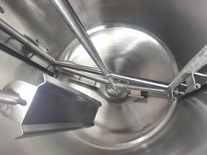 NEW - 500 GALLON PRESSURE WALL PROCESSOR - SINGLE MOTION AGITATION - 316 S/S - 75 PSI JACKET