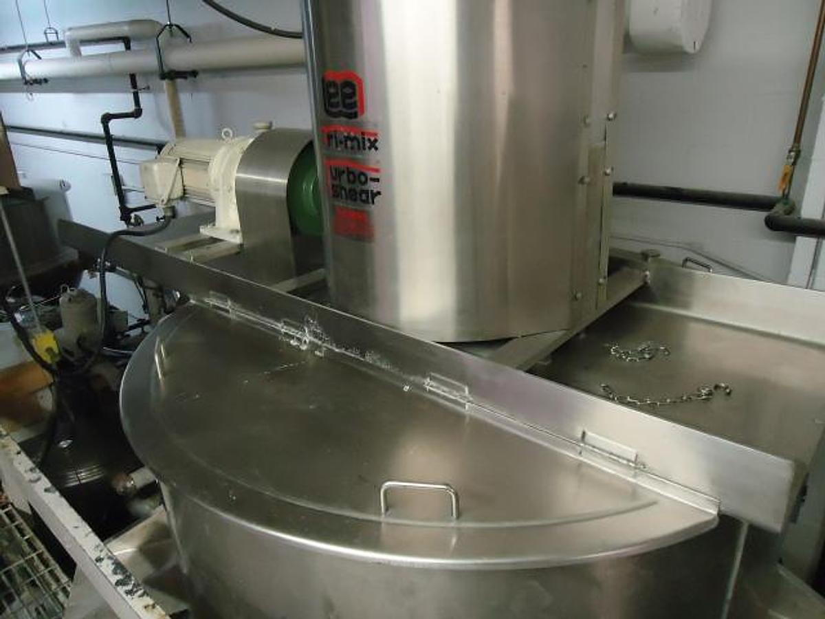 Used 600 GALLON LEE TRI-MIX TURBO SHEAR KETTLE – S/S – VACUUM – JACKETED