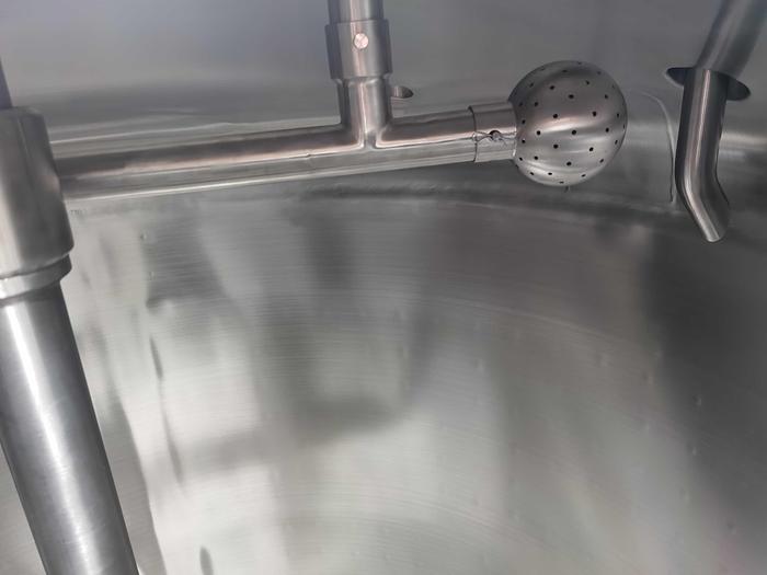 NEW - 500 GALLON PRESSURE WALL PROCESSOR - SINGLE MOTION AGITATION - 316 S/S - 75 PSI JACKET