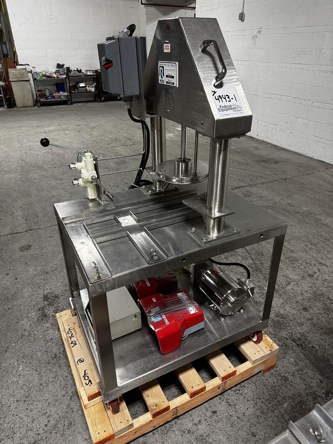 Used 2 GALLON ROSS PLANETARY DISPERSER WITH DISCHARGE RAM - 316L S/S - JACKETED