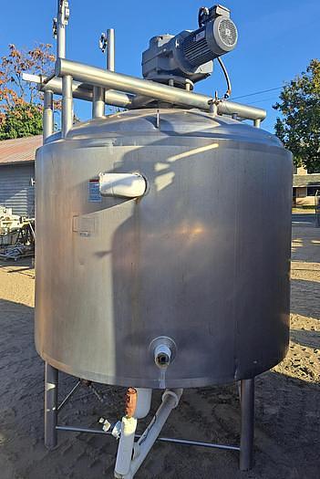 Used 1,000 GALLON APV CREPACO SCRAPER AGITATED PROCESSOR TANK - JACKETED