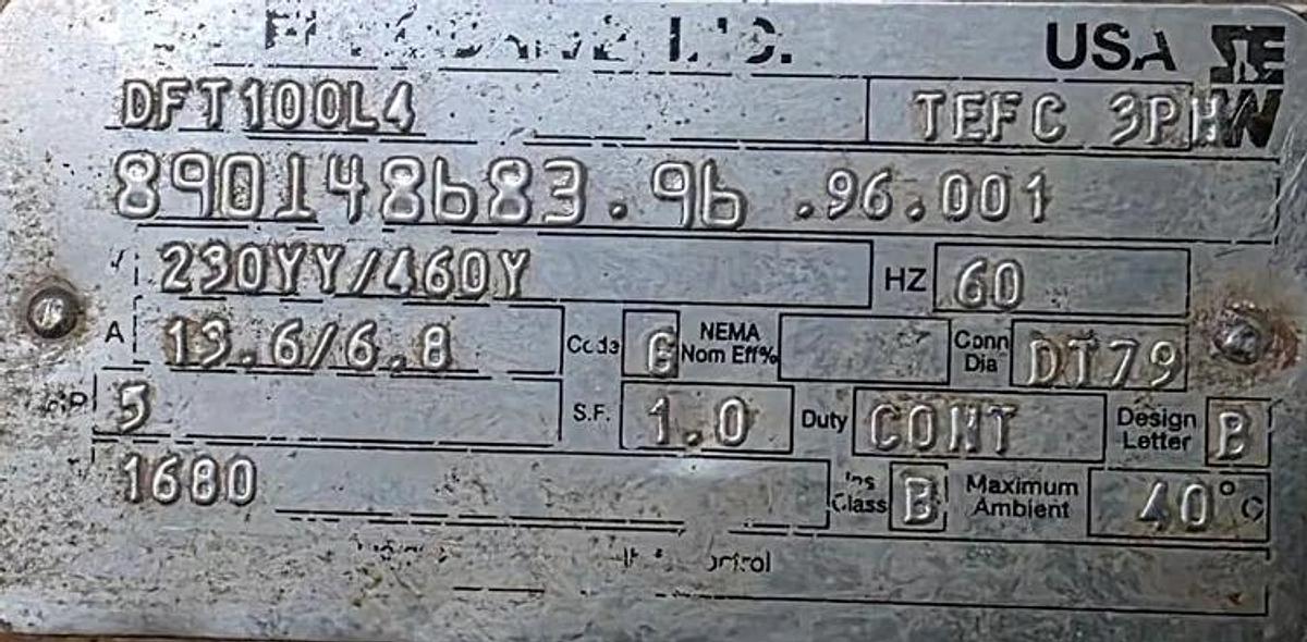 Used 10 CU. FT. ROSS SANITARY DOUBLE RIBBON BLENDER - S/S - 5 HP