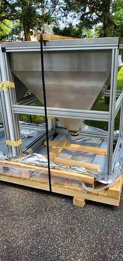 Used UNUSED 15 CU. FT. CONE BOTTOM HOPPER - SANITARY S/S