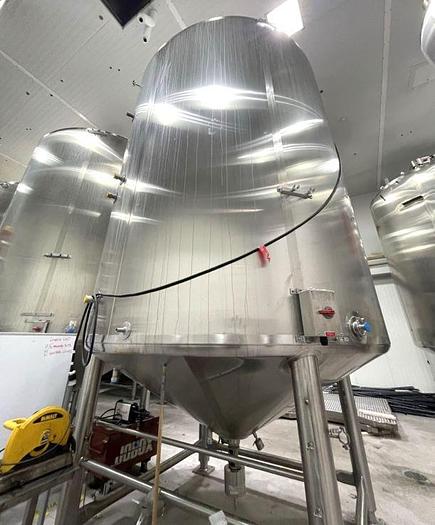 Used 7,500 GALLON FELDMEIER CONE BOTTOM PROCESSOR TANK - SANITARY S/S - JACKETED