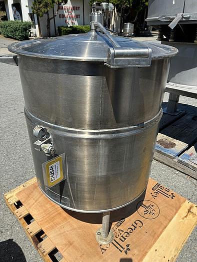Used 60 GALLON CLEVELAND ELECTRIC HEATED SELF CONTAINED COOKING KETTLE - JACKETED