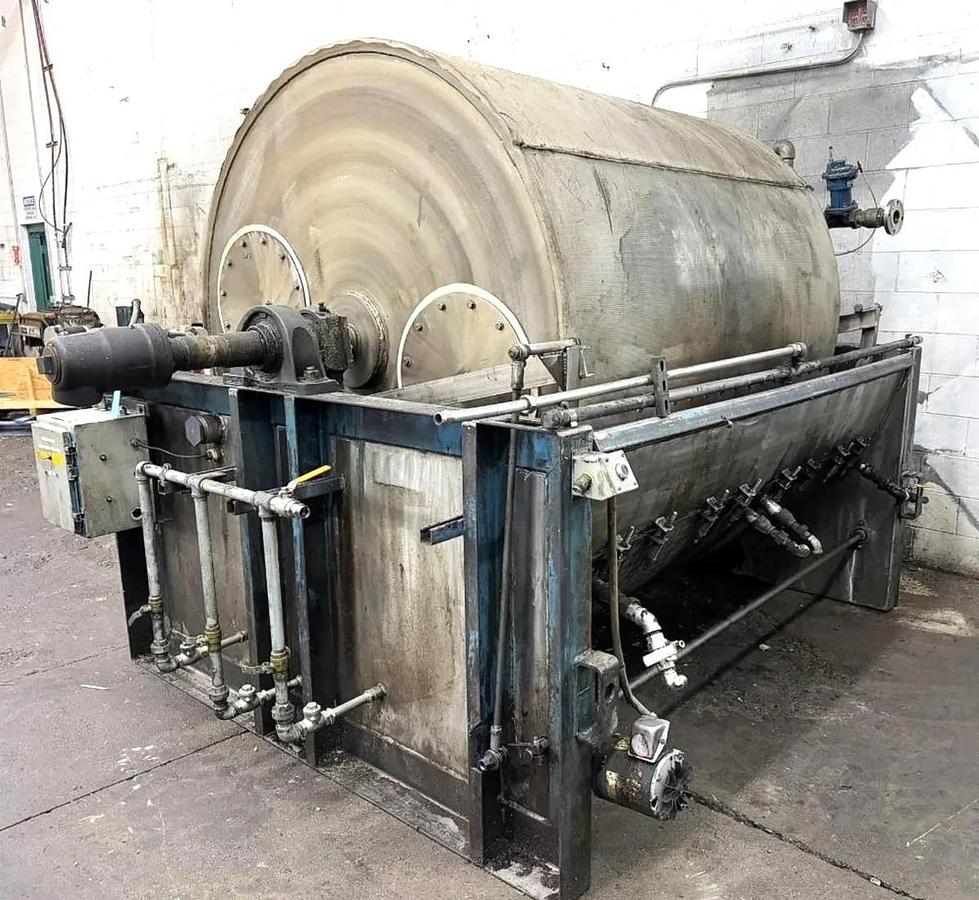 Used 6 FT x 6 FT ALAR ROTARY VACUUM DRUM FILTER - S/S DRUM