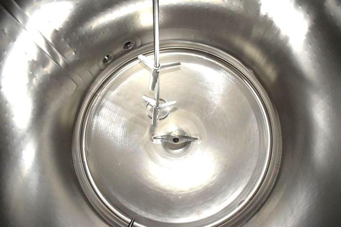 Used 528 GALLON (2000 LITER) FELDMEIER SANITARY REACTOR WITH MIXER - 316L S/S