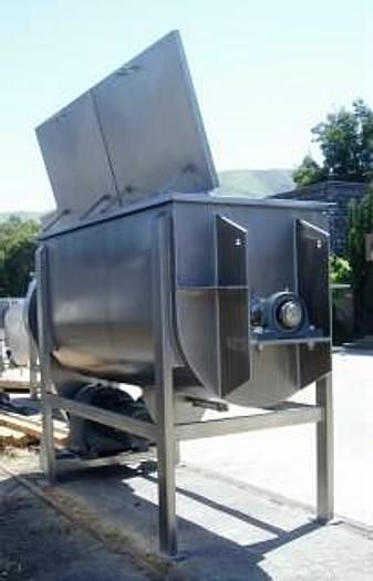 100 CU. HEAVY DUTY MODEL RIBBON BLENDER WITH POLISHED 304 S/S CONTACTS