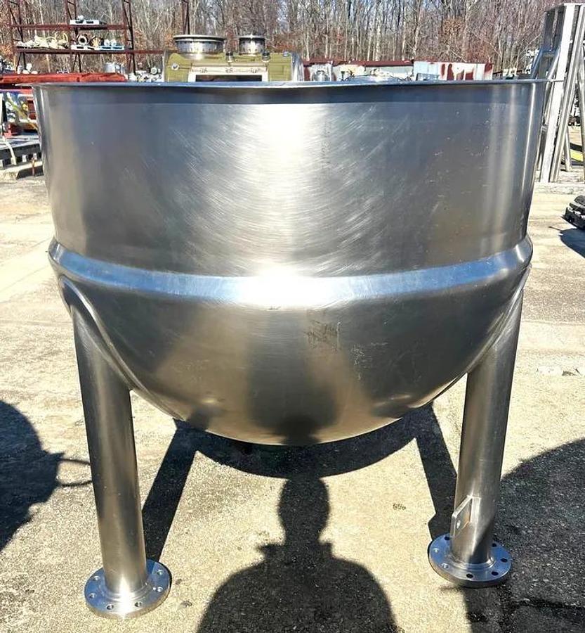 Used 200 GALLON LEE JACKETED KETTLE - T-316 S/S - 40 PSI JACKET