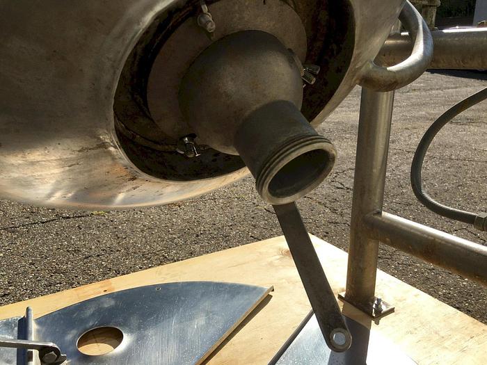 Used 60 GALLON GROEN TWIN ACTION AGITATED KETTLE - TILT TO POUR DISCHARGE - S/S - JACKETED