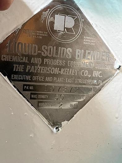 Used 2 CU. FT. P-K TWIN SHELL BLENDER - S/S - LIQUID/SOLIDS BAR