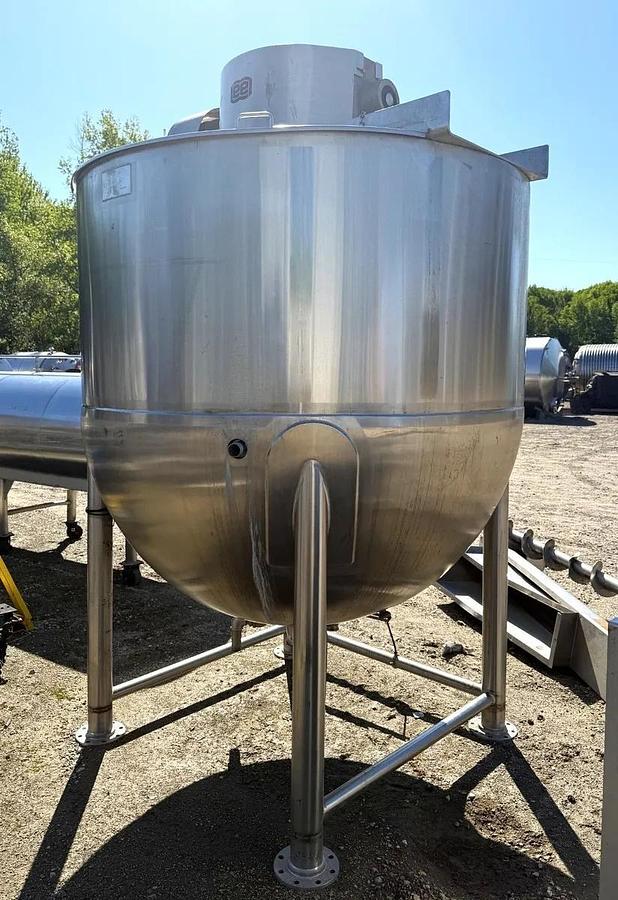 Used 1,000 GALLON LEE KETTLE WITH DOUBLE MOTION AGITATION - 40 PSI FULL SIDE WALL JACKET