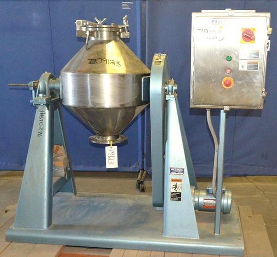 Used UNUSED 2.4 CU. FT. PAUL O. ABBE DOUBLE CONE ROTA BLENDER - HASTELLOY C-276