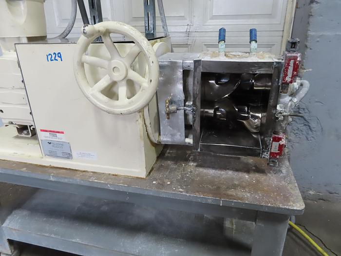 Used 1.5 GALLON TELEDYNE READCO DOUBLE ARM SIGMA BLADE MIXER - S/S - JACKETED