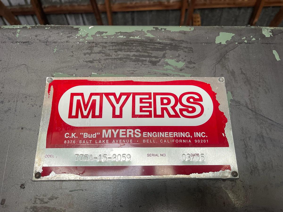 Used 15 HP MYERS HIGH SPEED DISPERSER - AIR/OIL LIFT - VARIABLE SPEED