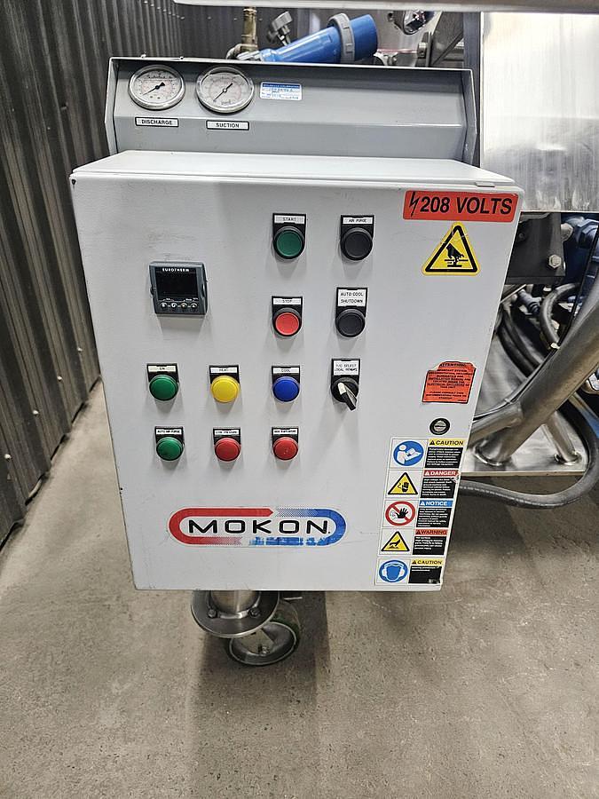 Used 50 GALLON LEE DOUBLE MOTION VACUUM KETTLE WITH MOKON HEATER