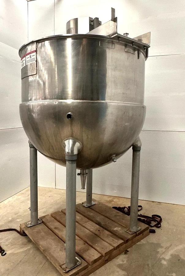 Used 350 GALLON GROEN DOUBLE MOTION KETTLE - 100 PSI JACKET