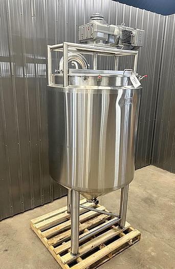 Used USED 300 GALLON JAKETED TANK S/S INSULATED WITH SCRAPE AGITATION