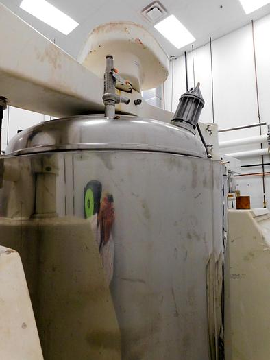 Used 500 LITER KRIEGER TRIPLE MOTION MIXER - 316L S/S - VACUUM - JACKETED