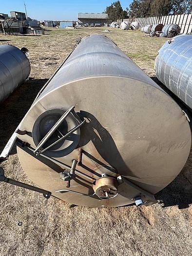 Used 8,600 GALLON S/S BULK STORAGE TANK 94 IN. x 24 FT. HIGH