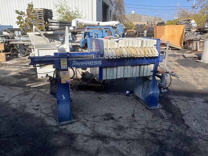Used 4 CU. FT. USED PACIFIC PRESS FILTER PRESS - 630 MM - CGR - AUTOMATIC