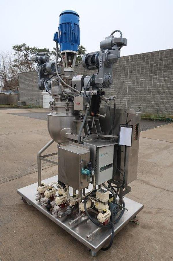 Used 50 LITER (13 GAL) GREERCO TRIPLE MOTION VACUUM KETTLE - S/S - JACKETED