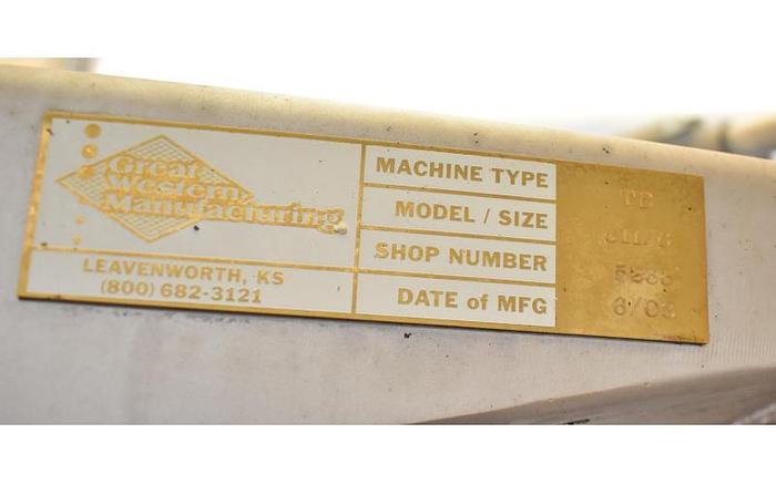 Used USED GREAT WESTERN TB 611/6 IN-LINE GYROSCOPIC PRESSURE SIFTER