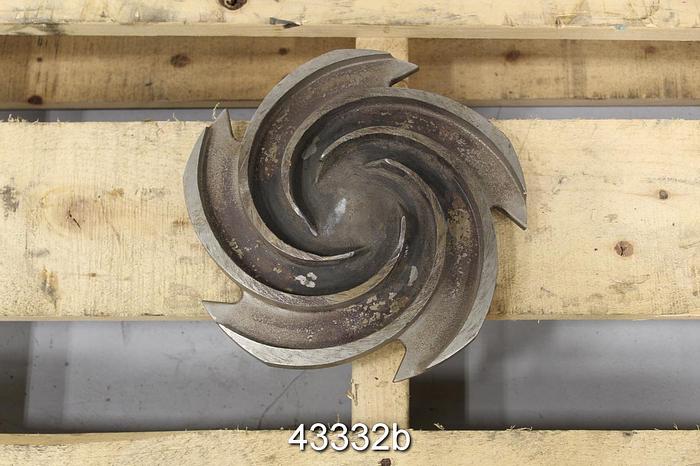 Used Goulds 3196 1x2x10 CF8M 9" Diameter 5-Vane Impeller #43332