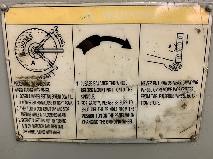 Used CHEVALIER 12" X 24" HYDRAULIC SURFACE GRINDER MODEL FSG-3A1224H