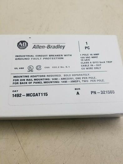 Used ALLEN BRADLEY 1492-MCGAT115 Ser A