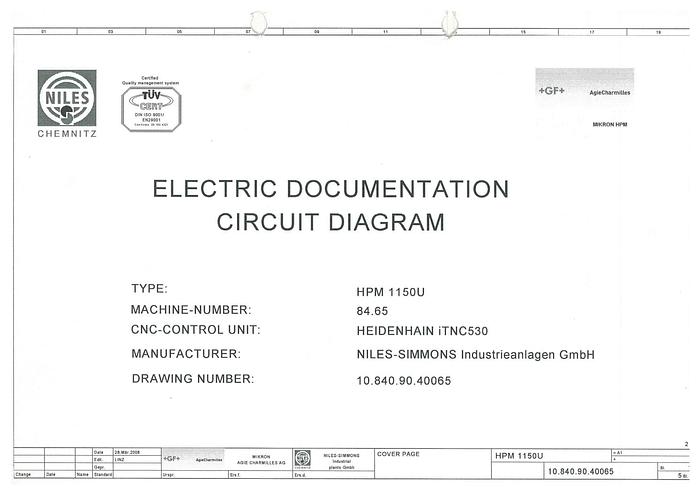 Used Electrical Circuit Diagram for Micron HPM1150U iTNC 530