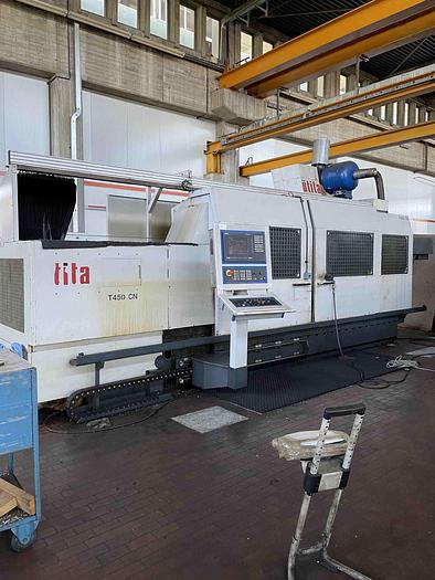 Usato TORNIO PARALLELO A BANCALE INCLINATO UTITA T 450 x 3000 CNC