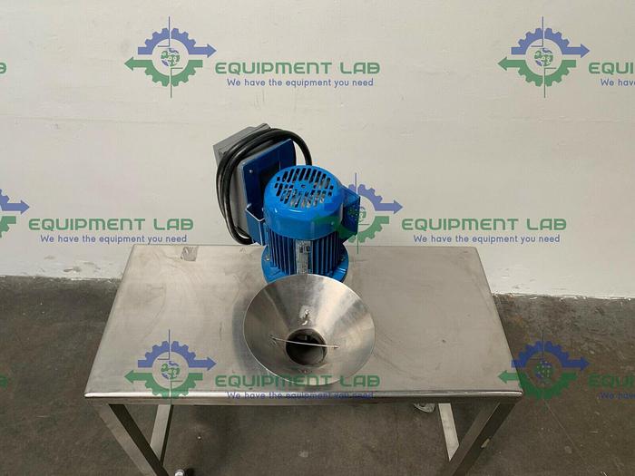 Used Custom Stainless Steel Lab Mill w/ Alpak Induction 1 HP Motor on SS Rolling Cart