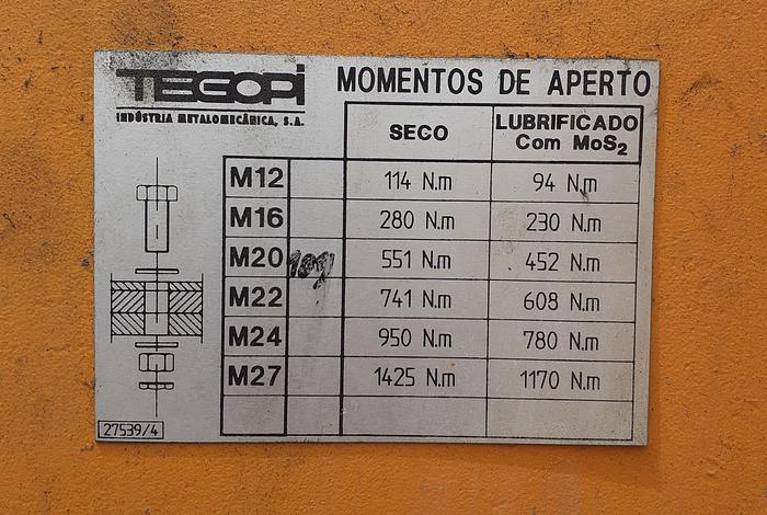 Usado Ponte Rolante Tegopi de 5+5 Ton