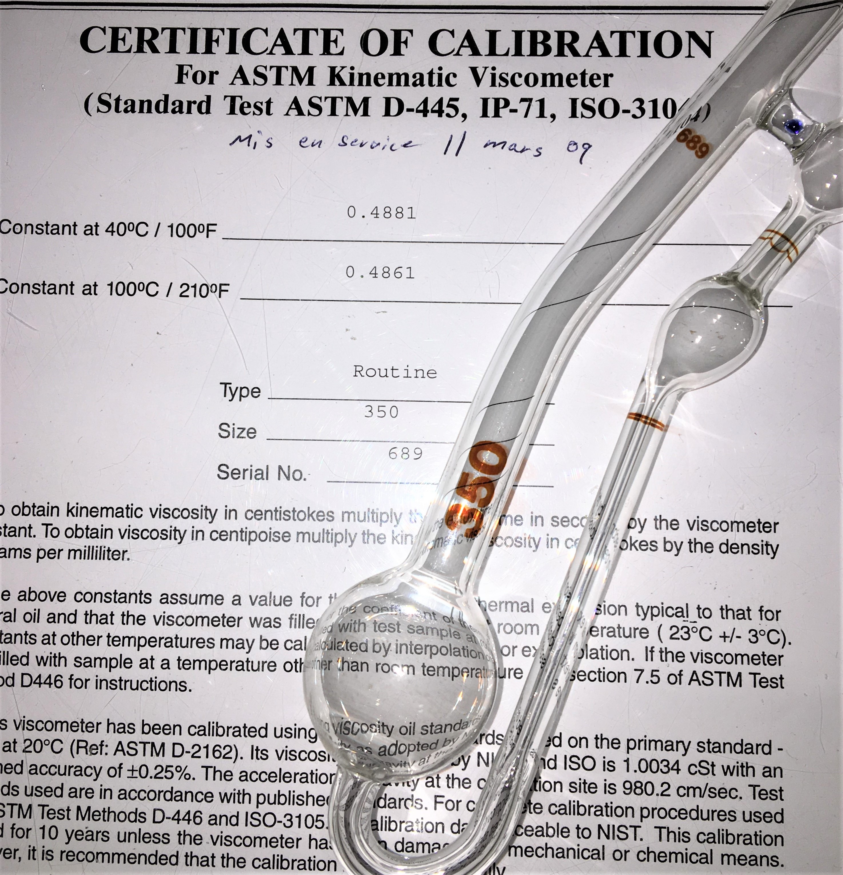 New open box CannonFenske CFRC350 (9721B71) Certified Routine