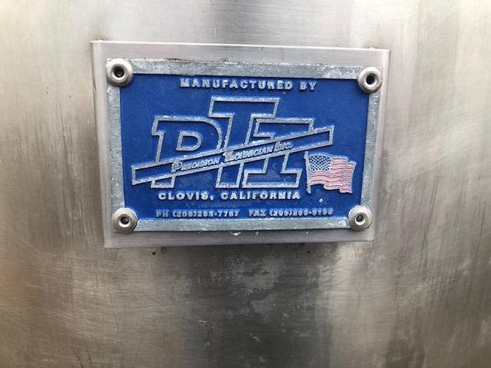 Used PTI 90 Gallon Vertical Stainless Steel Tank #3248